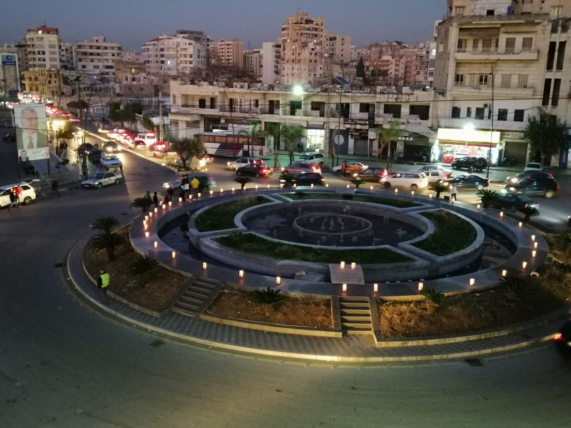 قطع طريق ساحة النجمة في صيدا​